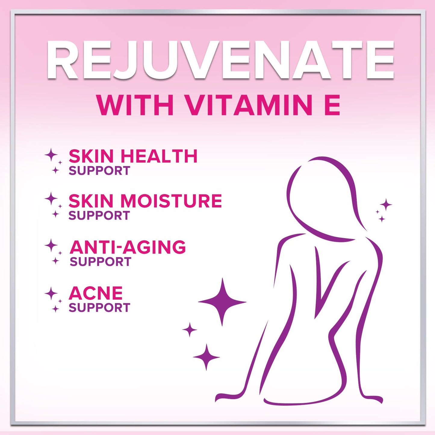 Vitamin E 400 IU (180 mg) – Hair & Skin Support, Immune Health – Non-GMO, Gluten Free | 60 Softgels