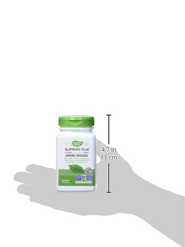 Nature's Way Slippery Elm Bark - 100 Vegetarian Capsules (2 Pack) | TRU-ID Certified, Non-GMO Project Verified