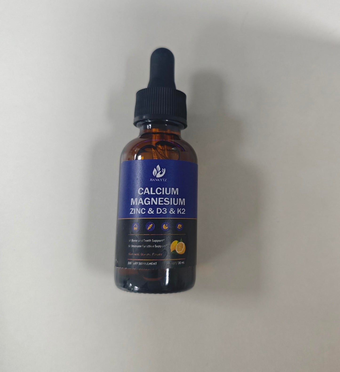 (2 Pack) Calcium Magnesium Zinc Liquid Drops - Lemon Flavor, Sugar Free