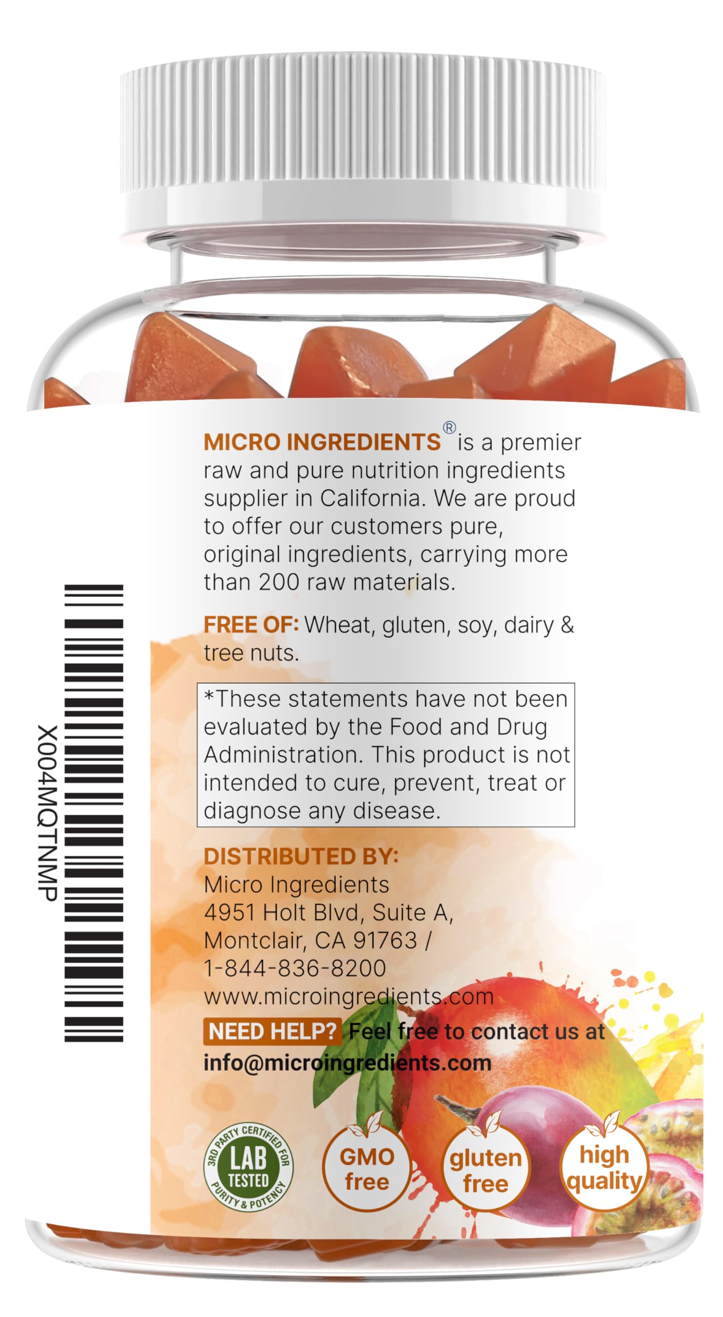 Micro Ingredients KSM-66 Ashwagandha Gummies 300mg – 120 Count | Sugar Free Mango Passion Fruit | Non-GMO