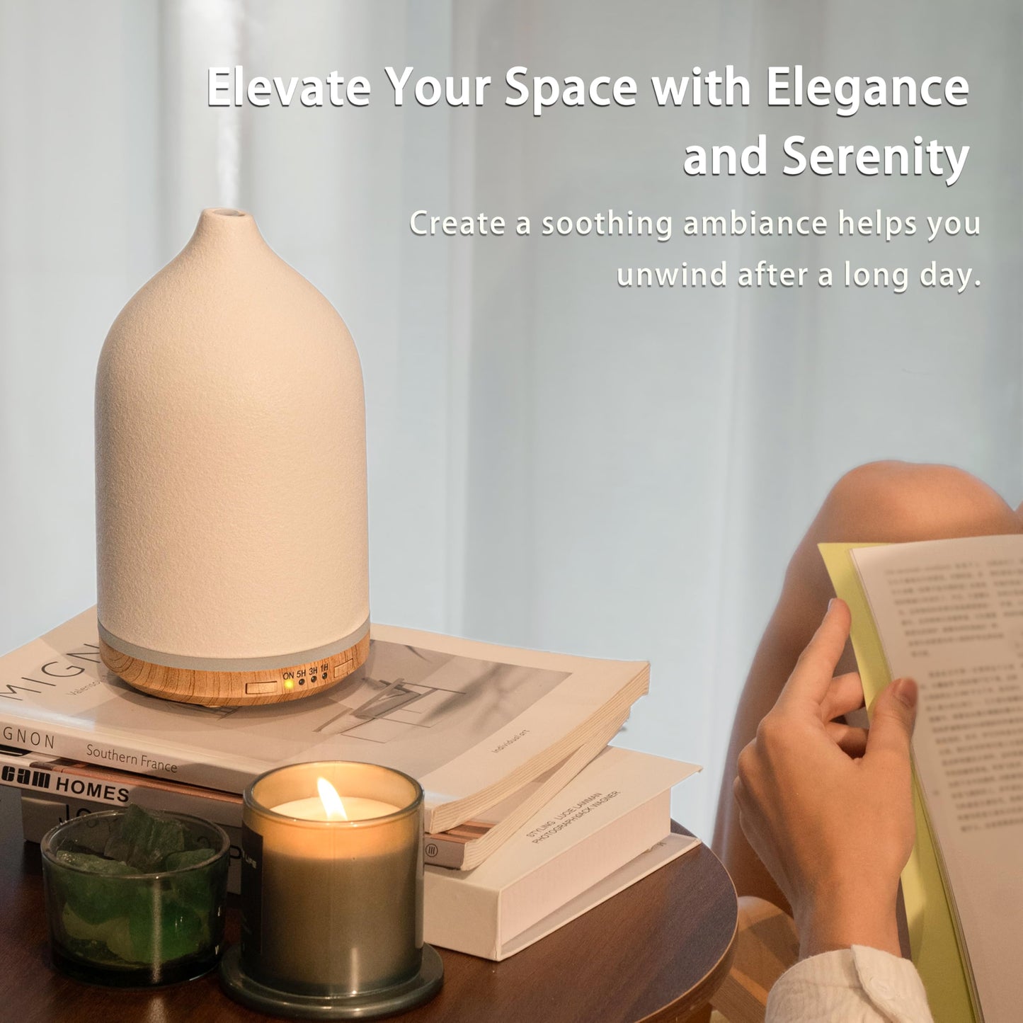 BOXING 250ML Esseantial Oil Diffuser – Ultrasonic Aromatherapy for Home & Large Rooms | 7-Color Night Light, Timer, Auto Shut Off, Ceramic White