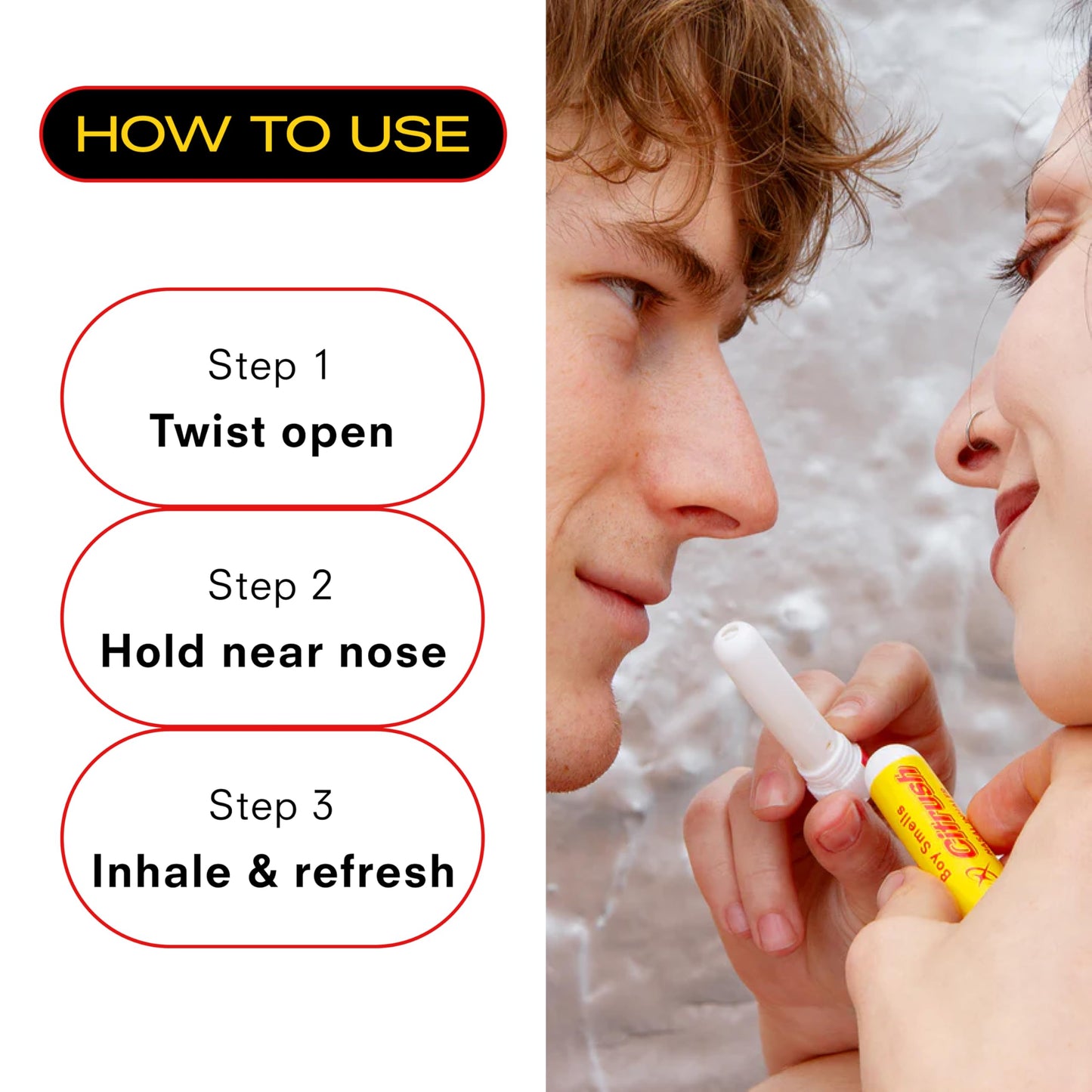 Boy Smells Citrus Sniffer Nasal Stick – Menthol Citrus Aroma Inhaler