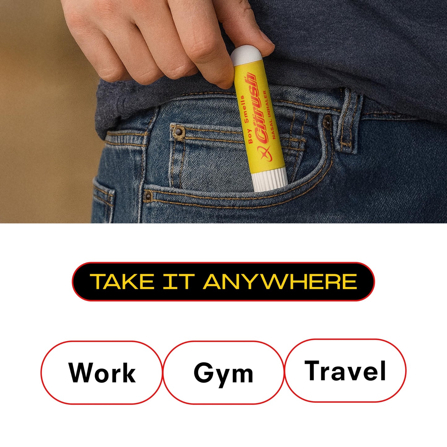 Boy Smells Citrus Sniffer Nasal Stick – Menthol Citrus Aroma Inhaler