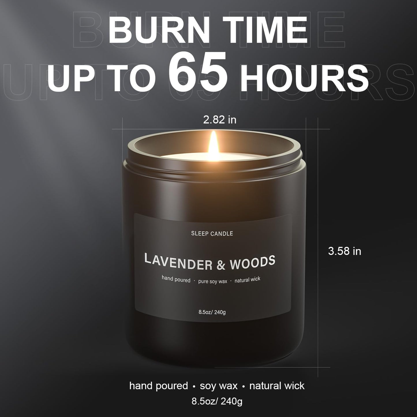 Scented Candles for Men – BOYUJK Home Candles for Stress Relief & Sleep (1.1lb / 480g)
