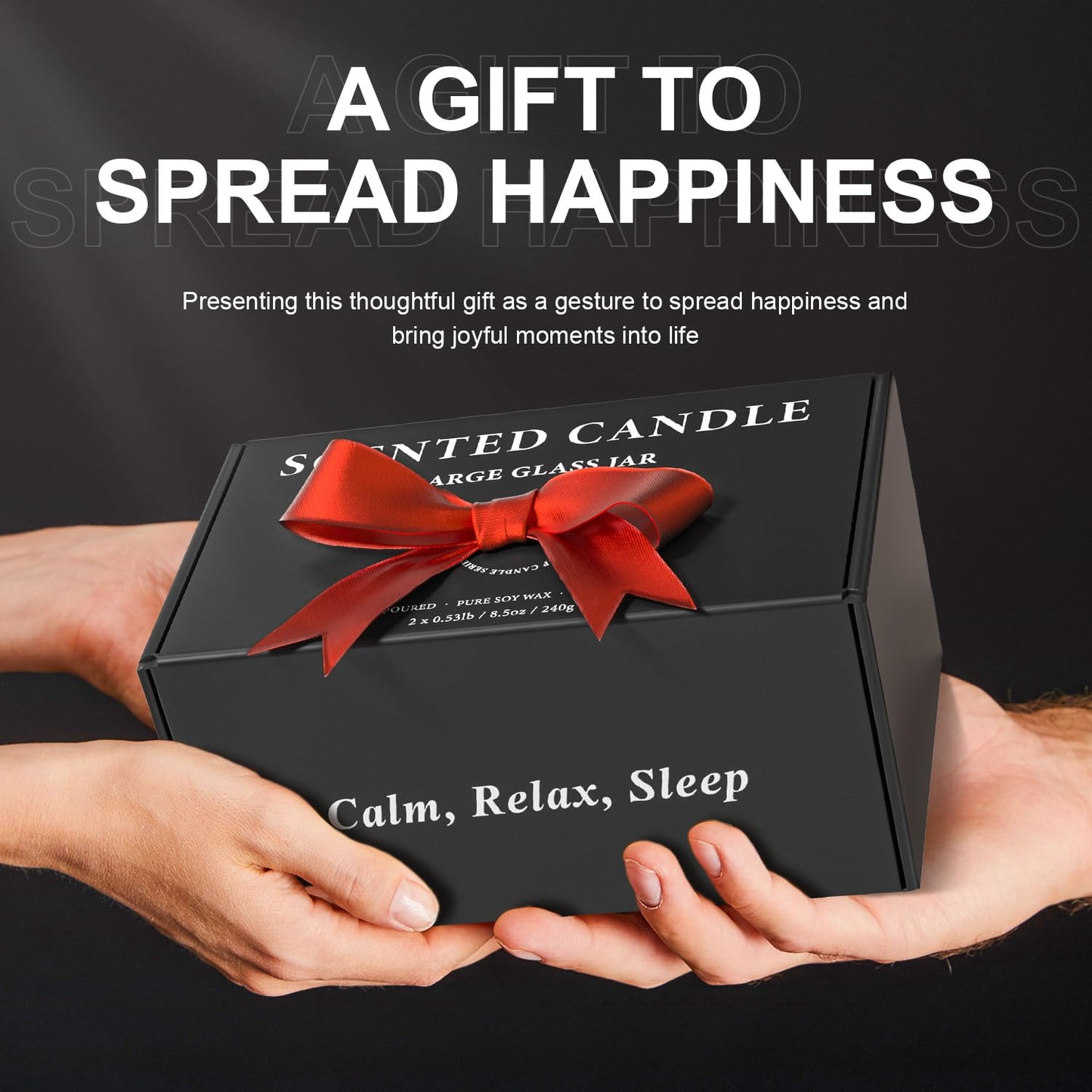 Scented Candles for Men – BOYUJK Home Candles for Stress Relief & Sleep (1.1lb / 480g)