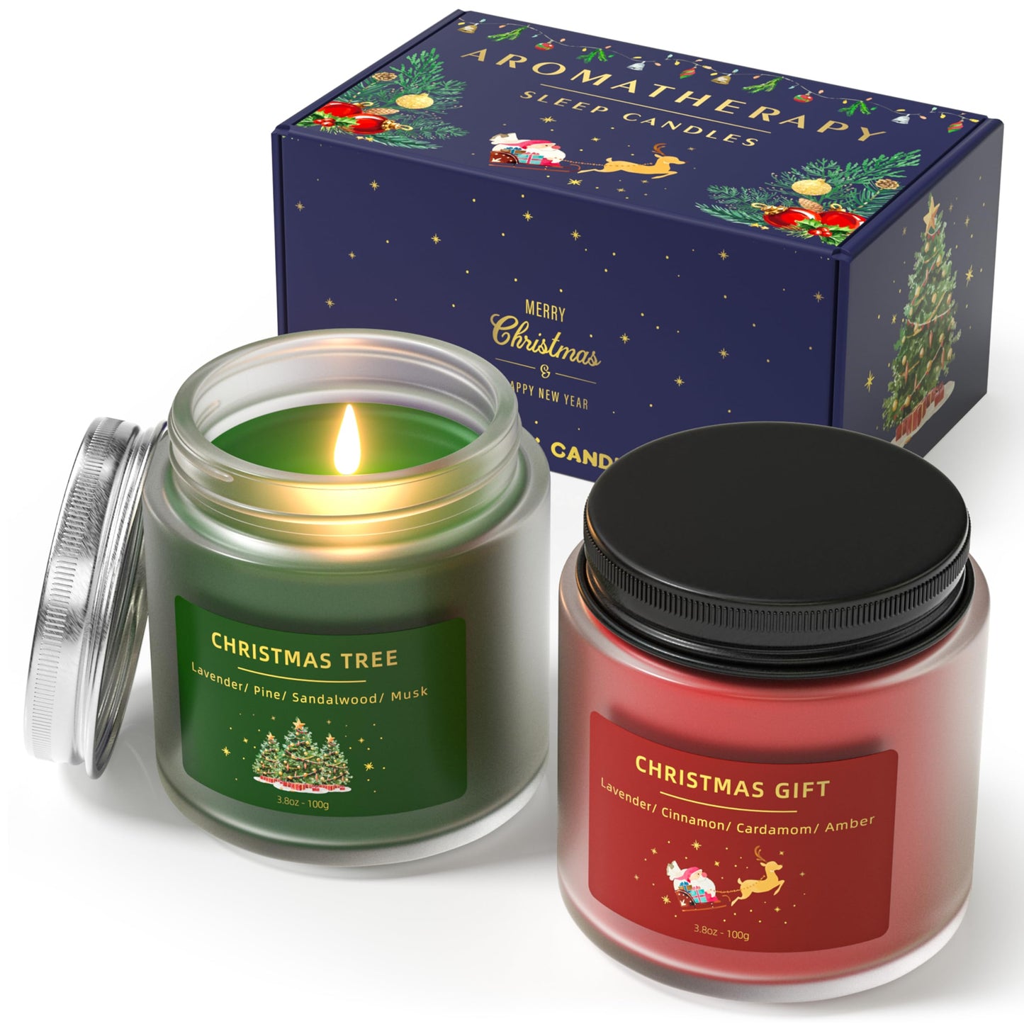 BOYUJK Christmas Scented Candles Gift Set – Gifts for Women & Men