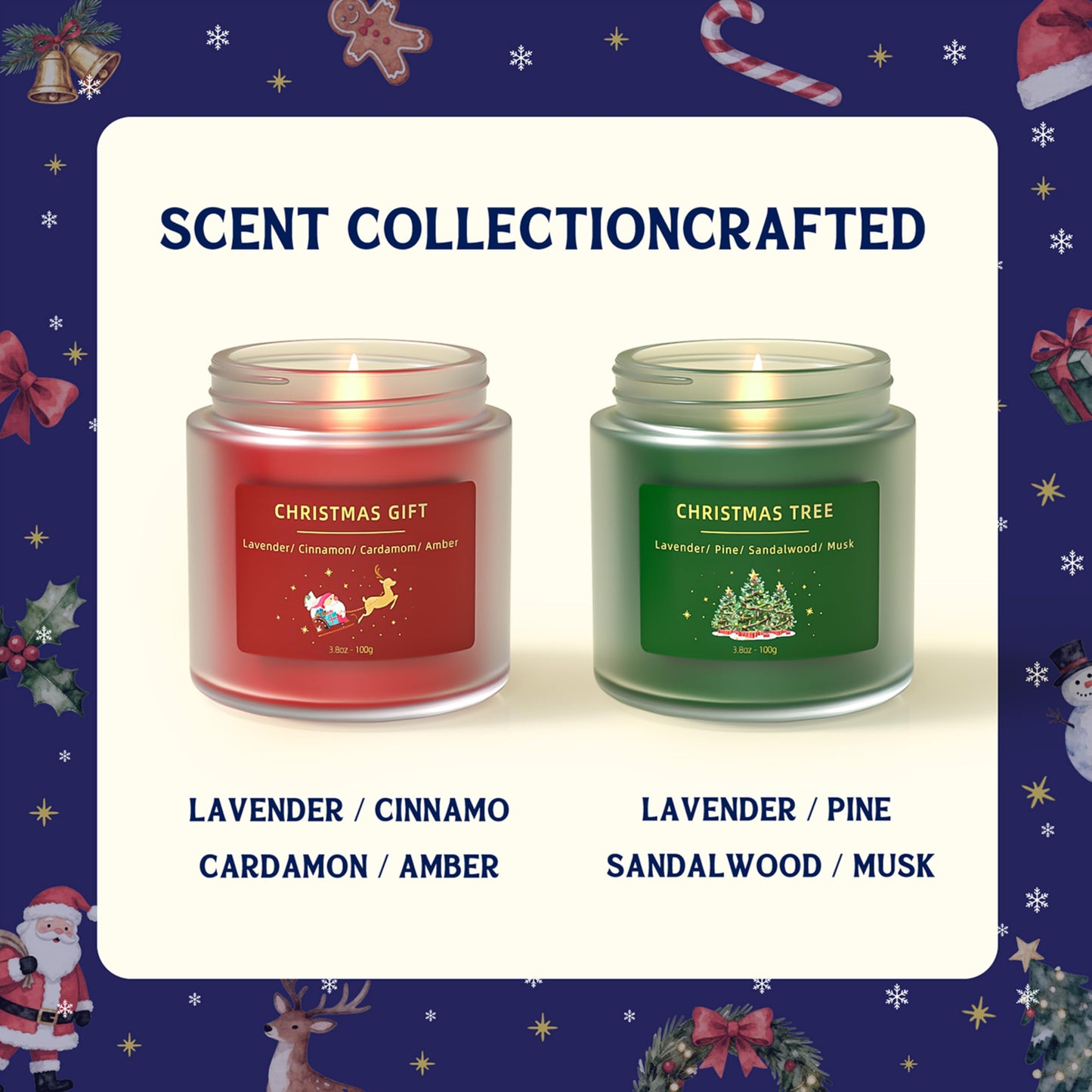 BOYUJK Christmas Scented Candles Gift Set – Gifts for Women & Men