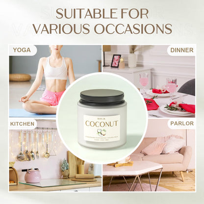 Scented Candles | BOYUJK Coconut Candles for Home Scent, Stress Relief & Sleep