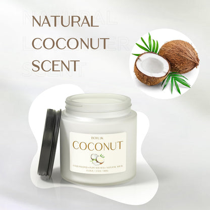 Scented Candles | BOYUJK Coconut Candles for Home Scent, Stress Relief & Sleep