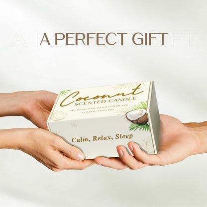 Scented Candles | BOYUJK Coconut Candles for Home Scent, Stress Relief & Sleep