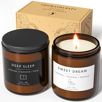 Scented Candles for Home | BOYUJK Candles – Stress Relief & Sleep Set (1.1 lb / 480 g)