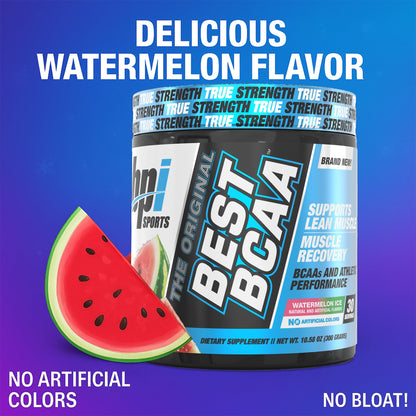 BPI Sports Best BCAA Powder – Watermelon Ice, 60 Servings | 1.32 lb