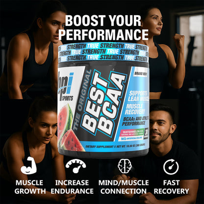 BPI Sports Best BCAA Powder – Watermelon Ice, 60 Servings | 1.32 lb