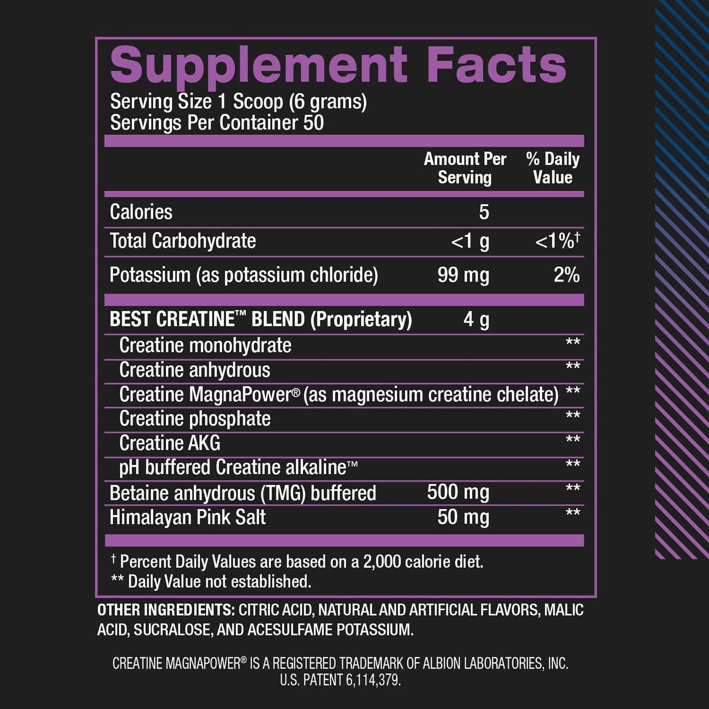 BPI Sports Best Creatine – Creatine Monohydrate Powder with Himalayan Salt (Fruit Punch) | 50 Servings