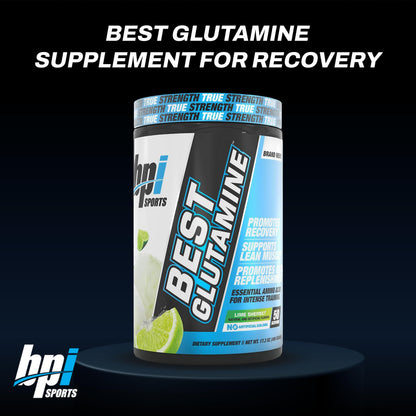 BPI Sports Best Glutamine Supplement | Lime Sherbet – 50 Servings, 6 Glutamine Forms + Vitamin C