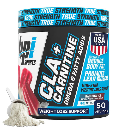 BPI Sports CLA+Carnitine – Caffeine-Free, Non-Stimulant Weight Loss & Metabolism (Rainbow Ice) BritishVita | Premium UK Vitamins & Wellness Supplements