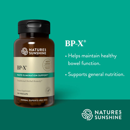 Nature's Sunshine BP-X 100 Capsules - Digestive, Intestinal & Hepatic Support