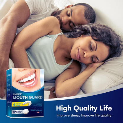 Mouth Guard for Teeth Grinding at Night – Custom Moldable Bruxism Guard + 12 Tablets