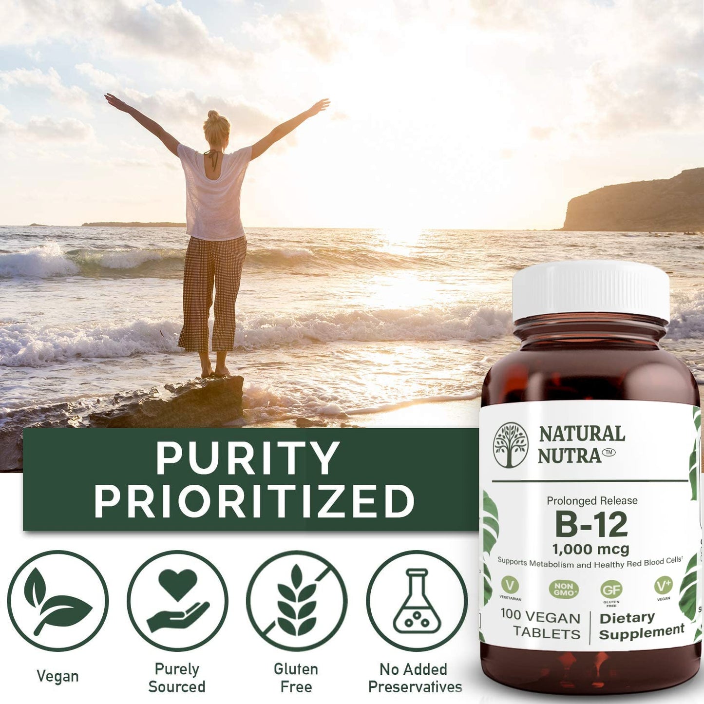 Natural Nutra Vegan Methyl B12 1000mcg – Energy, Immunity & Brain Health