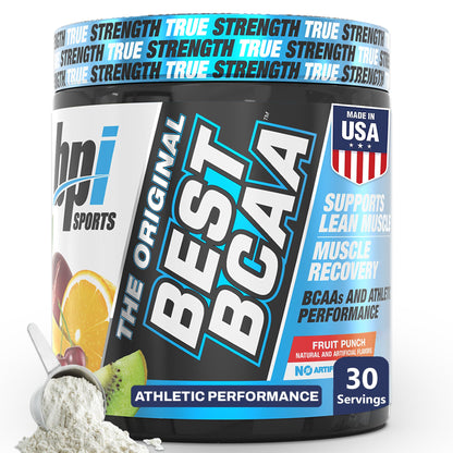 BPI Best BCAA Powder – Muscle Recovery & Hydration | Fruit Punch, 30 Servings