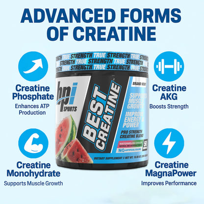 BPI Sports Best Creatine – Watermelon Cooler, Creatine Monohydrate Powder (50 Servings, 10.58 oz)