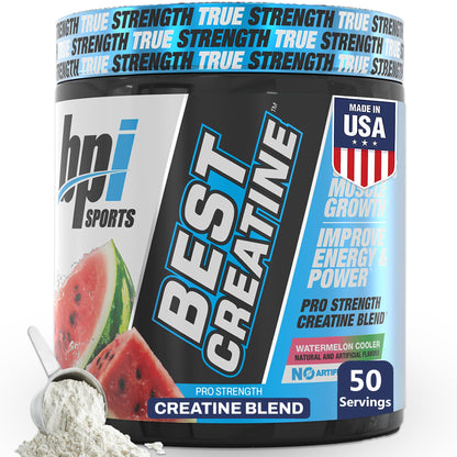 BPI Sports Best Creatine – Watermelon Cooler, Creatine Monohydrate Powder (50 Servings, 10.58 oz)