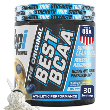 BPI Sports Best BCAA Powder – Muscle Recovery & Hydration (Blueberry Lemonade, 30 Servings)