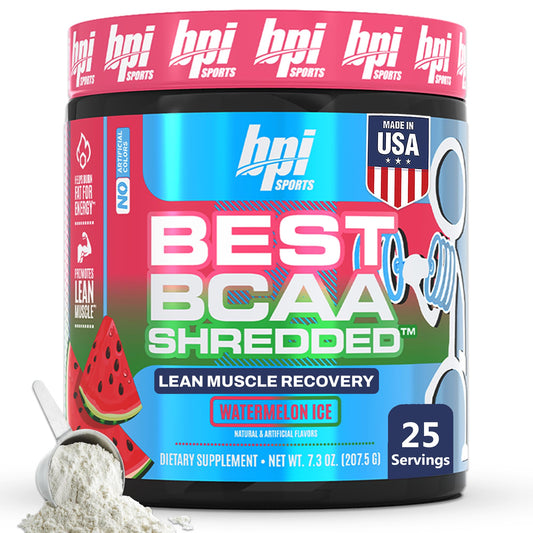 BPI Sports Best BCAA Shredded – Caffeine Free Thermogenic BCAA Powder (Watermelon ICE) BritishVita | Premium UK Vitamins & Wellness Supplements