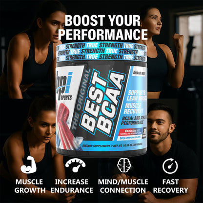BPI Sports Best BCAA Powder – Rainbow Ice, 30 Servings | Muscle Recovery
