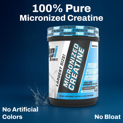 BPI Sports Micronized Creatine Monohydrate – Unflavored Powder, 200 Servings