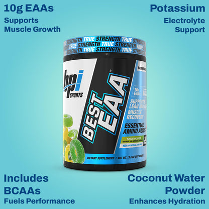 BPI Sports Essential Amino Acids EAA Powder - Pre, Intra & Post Workout (Sour Power)