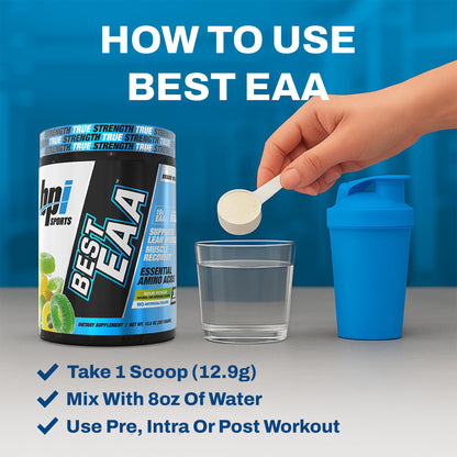 BPI Sports Essential Amino Acids EAA Powder - Pre, Intra & Post Workout (Sour Power)