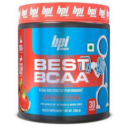 BPI Sports Best BCAA Powder – Watermelon Ice, 30 Servings | Muscle Recovery & Hydration