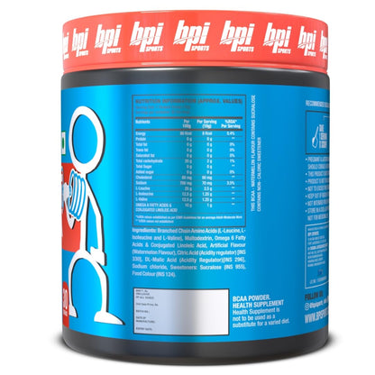 BPI Sports Best BCAA Powder – Watermelon Ice, 30 Servings | Muscle Recovery & Hydration