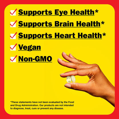 Bragg Omega-3 Vegan Softgels with DHA & EPA – Marine Algae, Eye & Brain Health