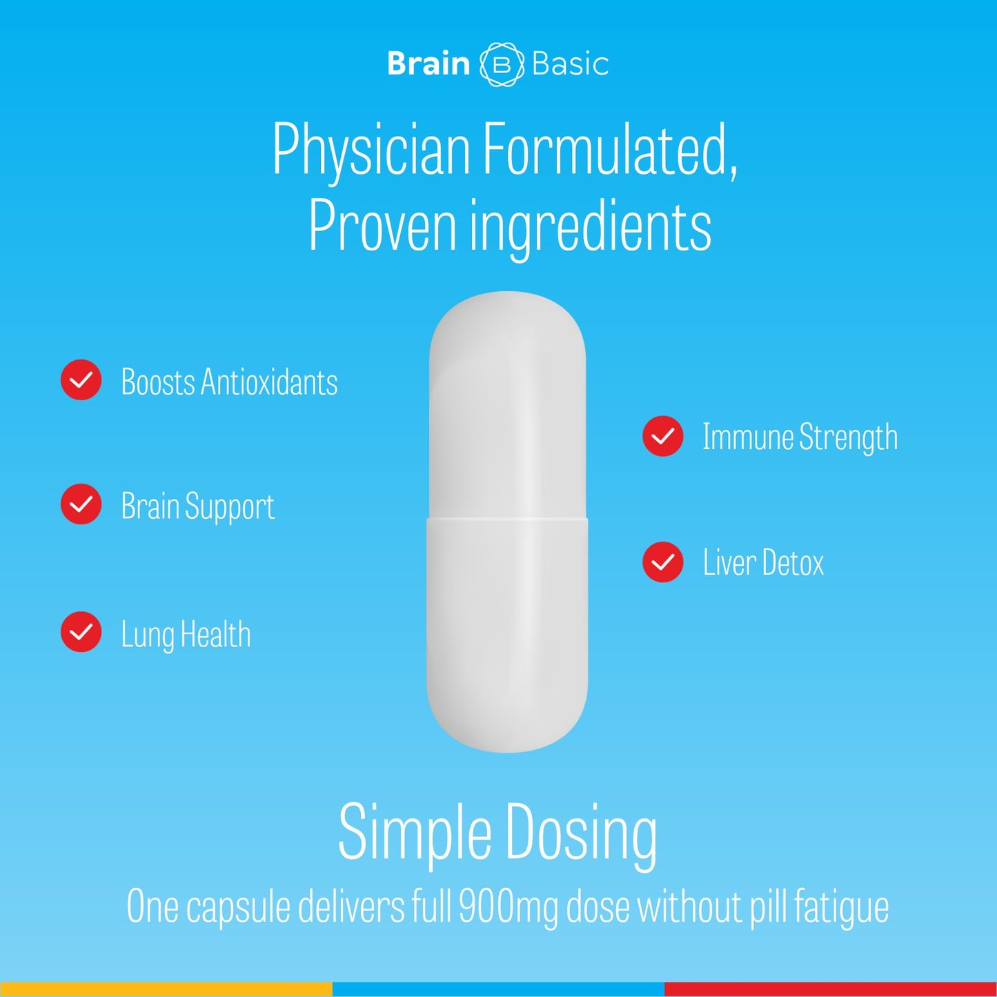 Brain Basics Ultra NAC | Glutathione Precursor for Brain, Liver Health & Immune Support | 90 Servings