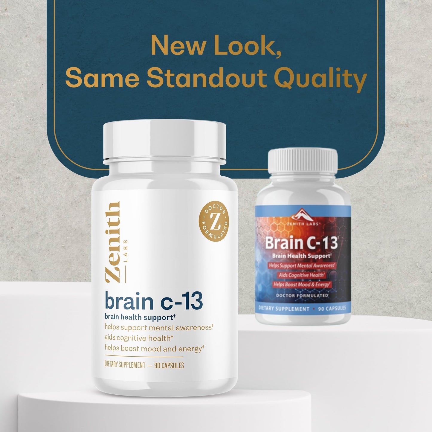 Brain C-13 Cognitive Booster by Zenith Labs – Natural Brain Health Support for Memory, Focus & Mental Clarity (Men & Women)