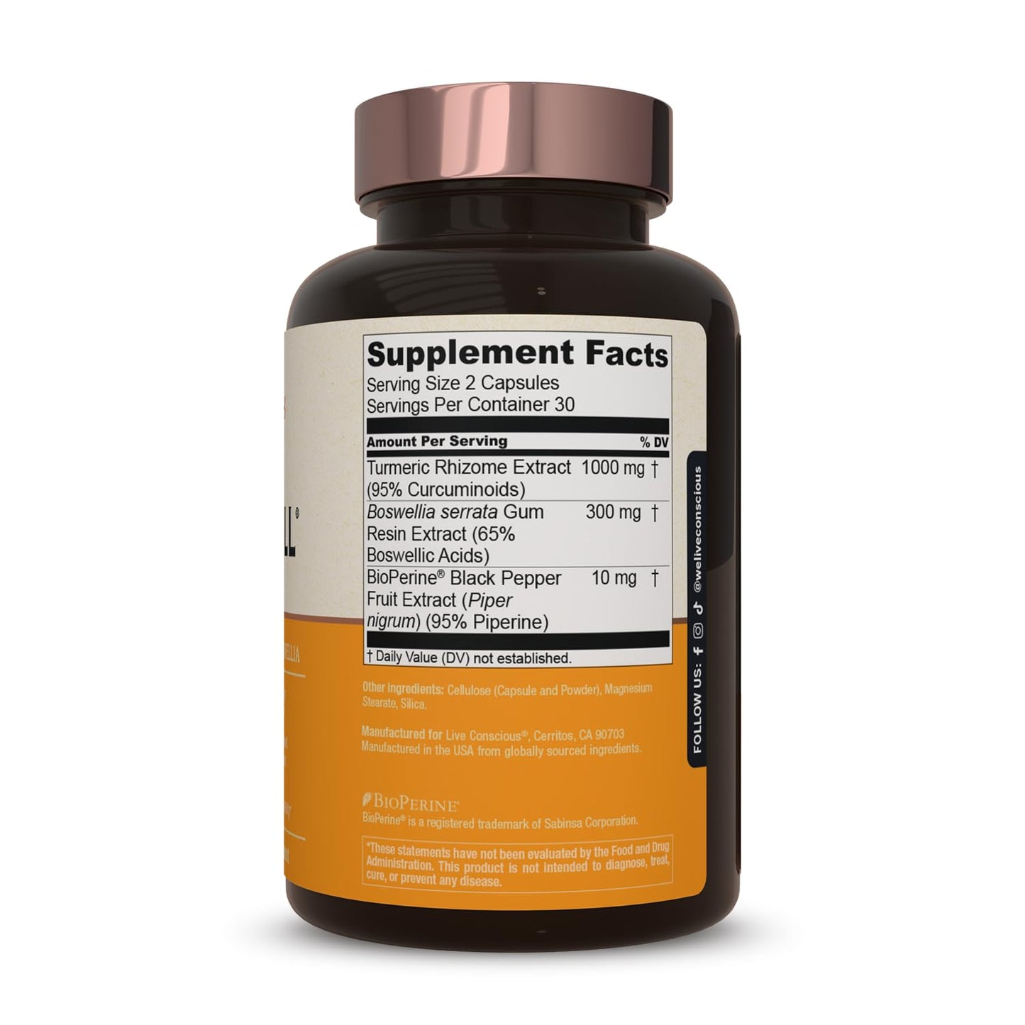 Live Conscious CurcuWell: Curcumin & Boswellia 2-Pack – Joint & Brain Support