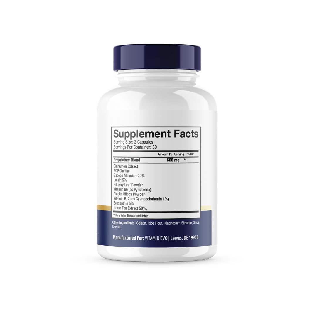 Brain Defender Capsules – Official Cognitive Health Supplement (60 Capsules, 30 Servings)