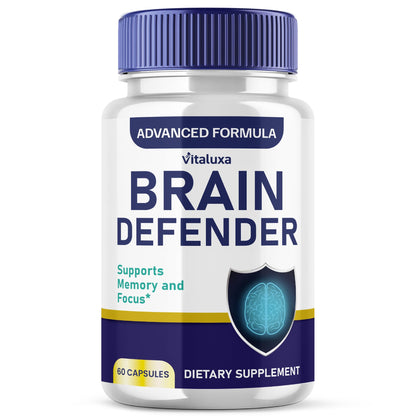 Brain Defender Supplement – Focus & Memory Nootropic Capsules (60 Count)