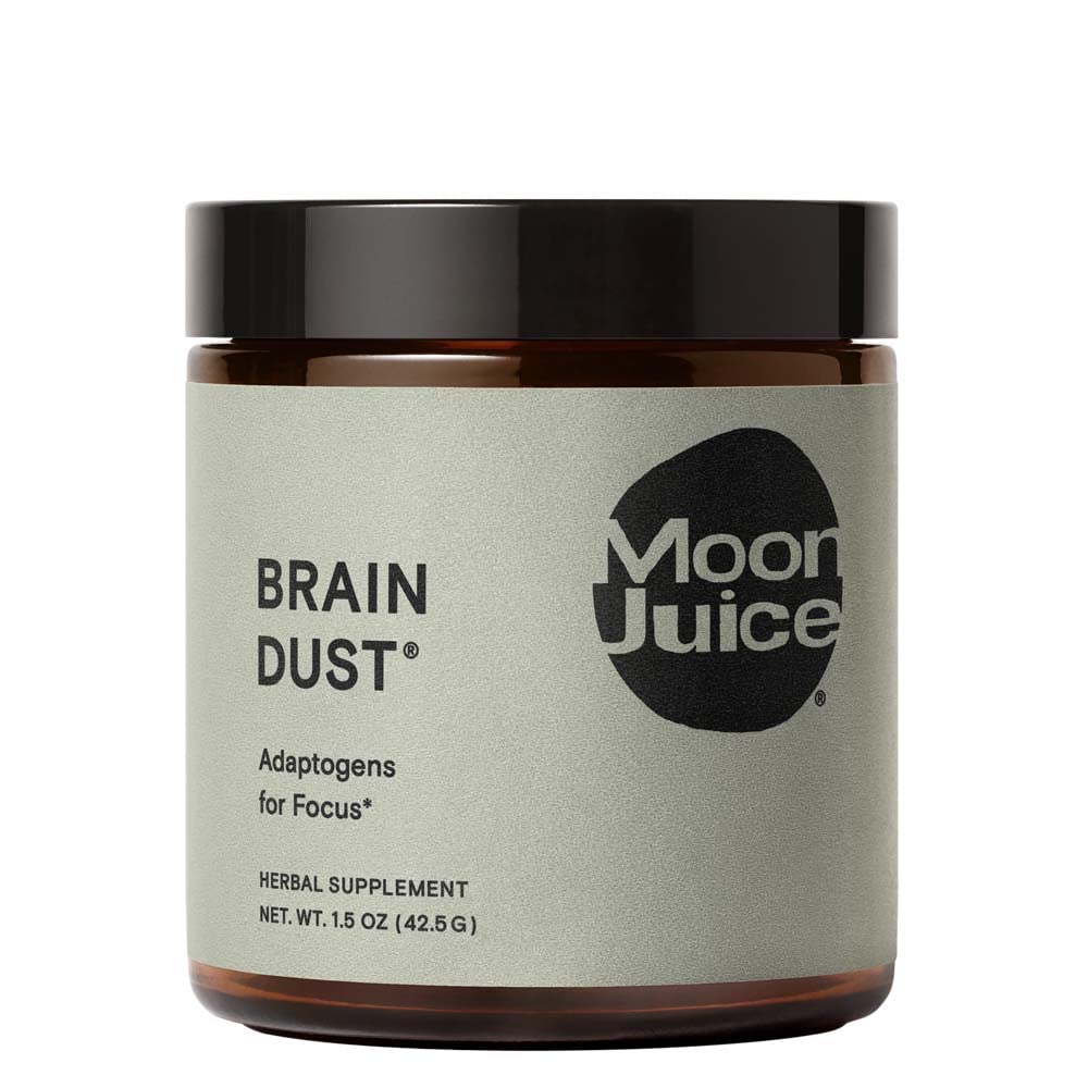 Moon Juice Brain Dust - Adaptogenic Mushroom Support for Focus, Memory & Clarity | Lion’s Mane, Ginkgo Biloba & Ashwagandha - Caffeine-Free, Vegan - 1.5 oz BritishVita | Premium UK Vitamins & Wellness Supplements