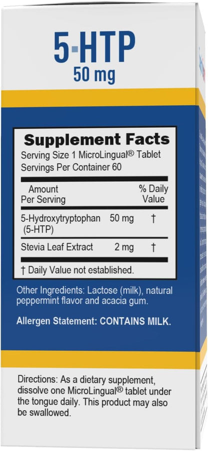 Superior Source 5-HTP 50 mg | Instant Dissolve MicroLingual Tablets – 60 Ct