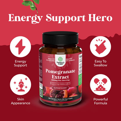 Advanced Pomegranate Supplement – Heart Health & Joint Support (180ct) | Reds Superfood