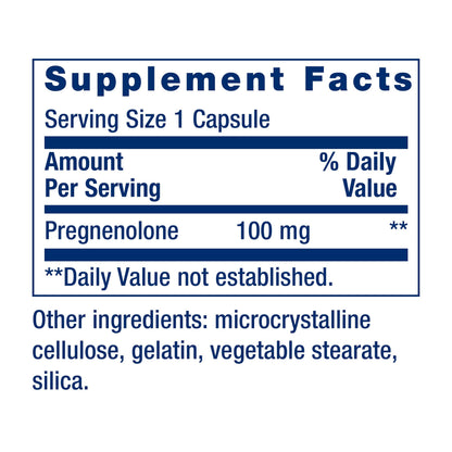 Life Extension Pregnenolone 100 mg - Hormone Balance & Cognitive Health
