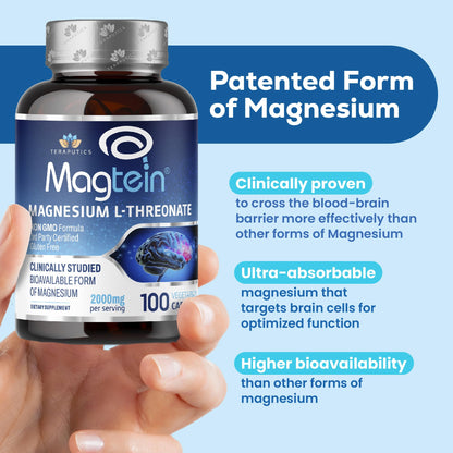 Magtein Magnesium L-Threonate – Brain Support, Memory & Focus | 2000 mg