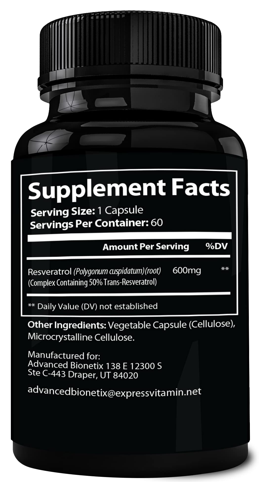 Advanced Bionetix 2X Micronized Trans-Resveratrol 1200mg – Antioxidant Health