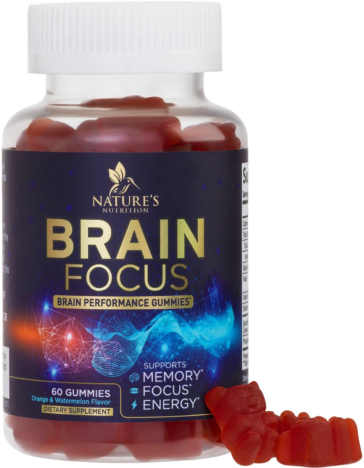 Brain Memory & Focus Gummies with Phosphatidylserine, B6 & B12