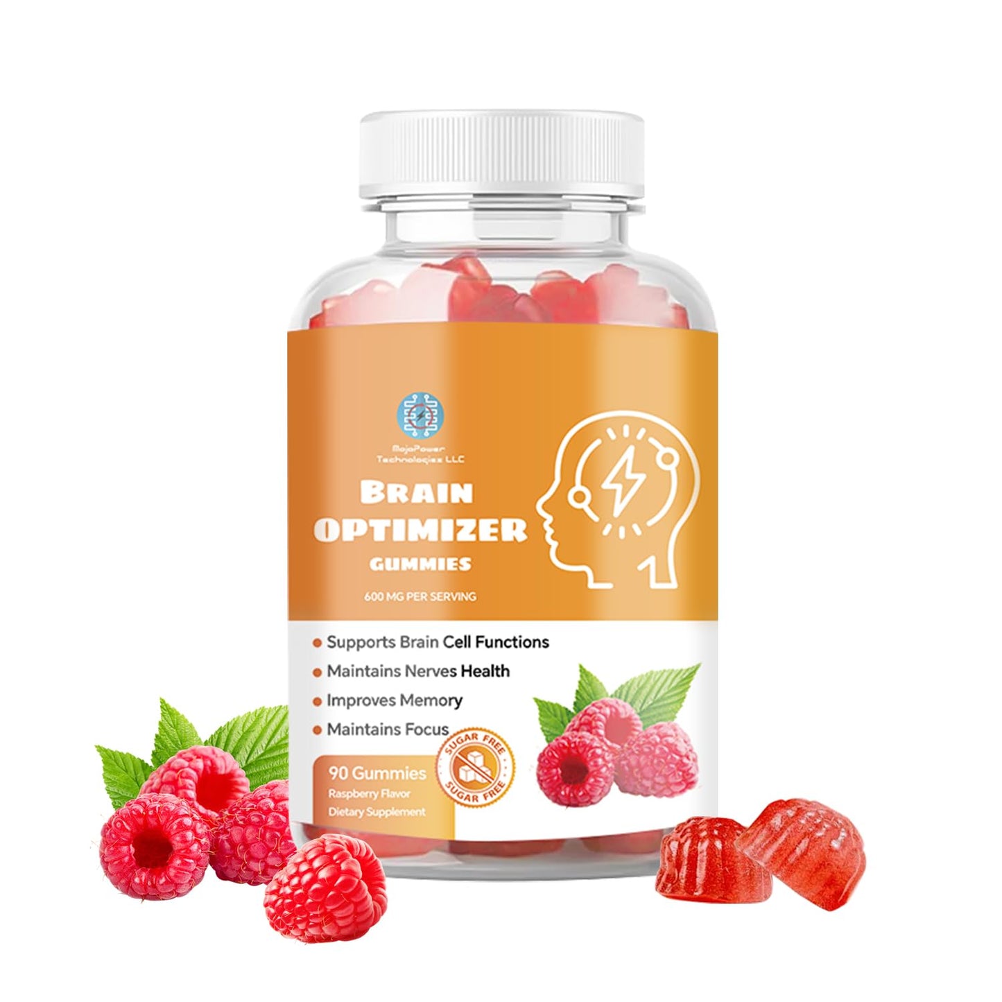 Brain Optimizer Gummies - Brain Support for Memory, Focus & Attention (Raspberry)
