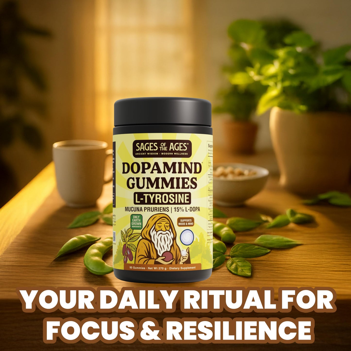 Sages Of The Ages DopaMind Gummies – Tyrosine Support for Focus & Mood