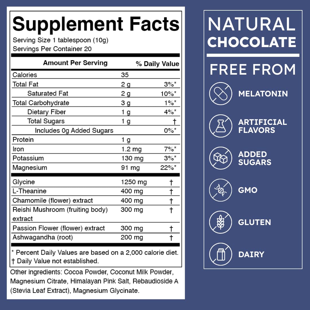 Brainoa Sleep Cocoa for Chocolate Lovers – No Melatonin, No Added Sugar